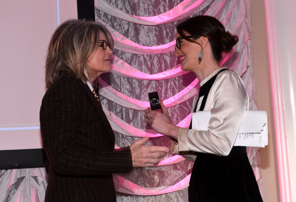 Actress Diane Keaton and actress Sarah Paulson 