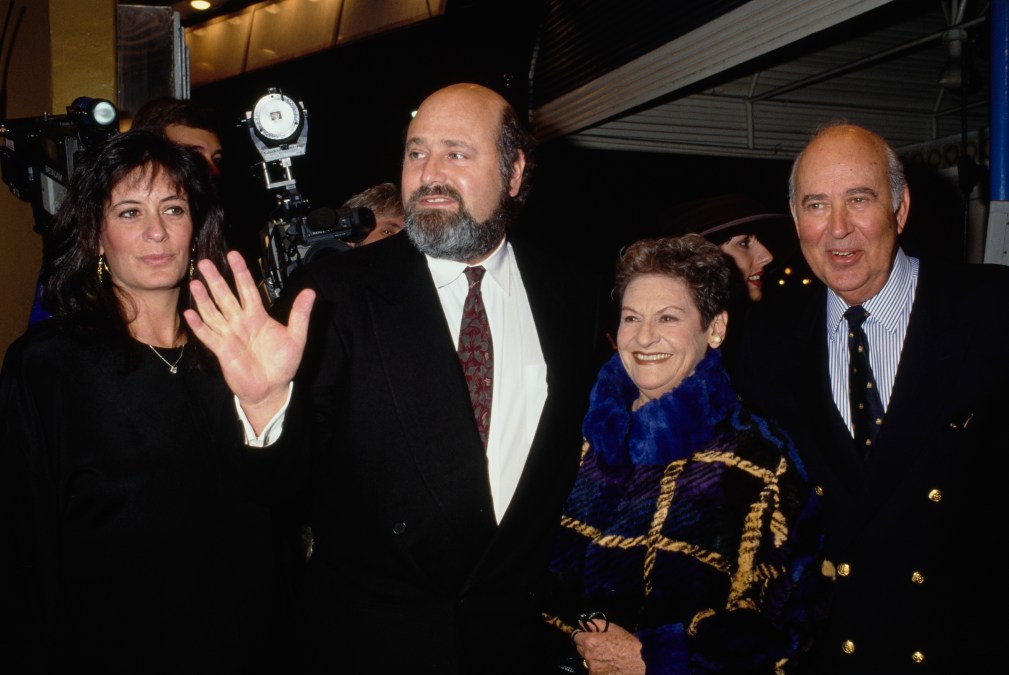 Rob Reiner, Michele Singer, Estelle Reiner, and Carl Reiner.
