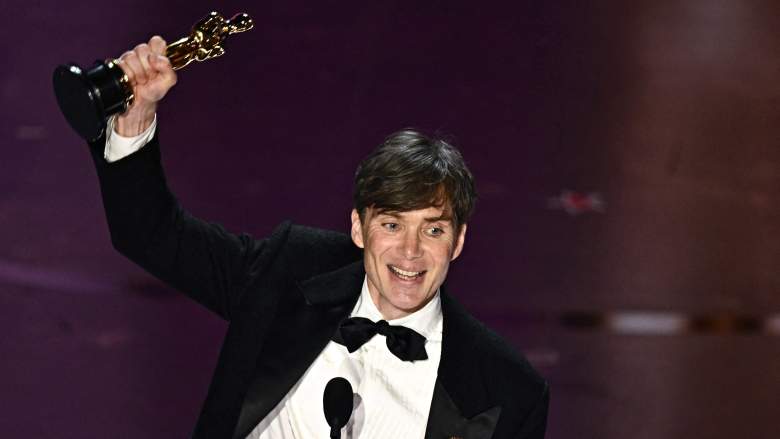 Irish actor Cillian Murphy accepts the award for Best Actor in a Leading Role for "Oppenheimer"