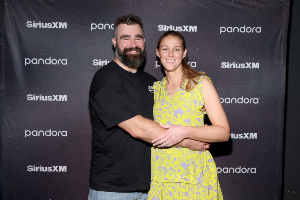 Jason Kelce and Kylie Kelce attend Chris Stapleton's Performance