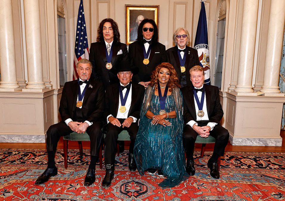 Paul Stanley, Gene Simmons, Peter Criss, Sylvester Stallone, George Strait, Gloria Gaynor, and Michael Crawford