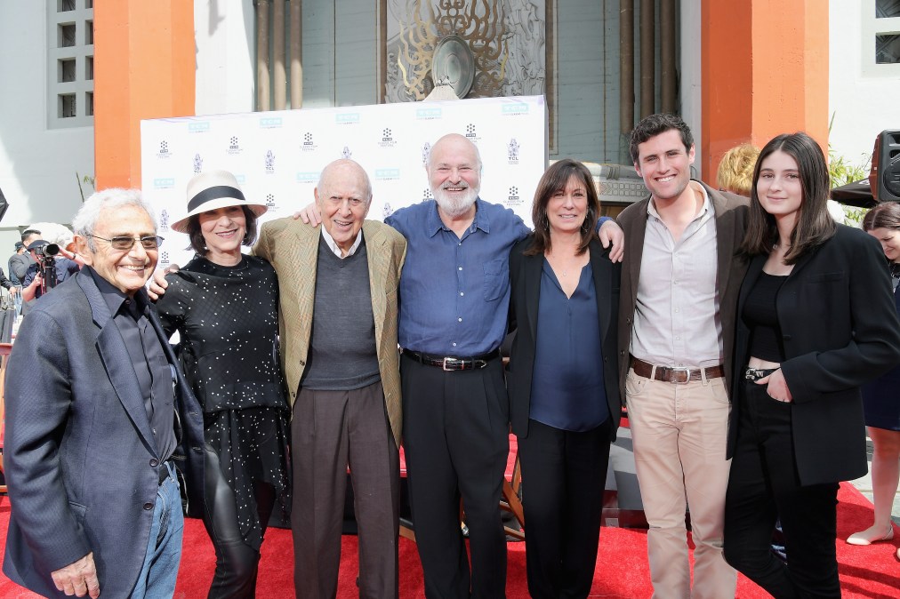 Actor Tracy Reiner, honorees Carl Reiner and Rob Reiner, actor Michele Singer Reiner, Jake Reiner, and Romy Reiner 