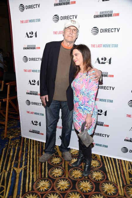 Actor Chevy Chase and Caley Leigh Chase  attend the Los Angeles premiere of "The Last Movie Star"  at the Egyptian Theatre on March 22, 2018 