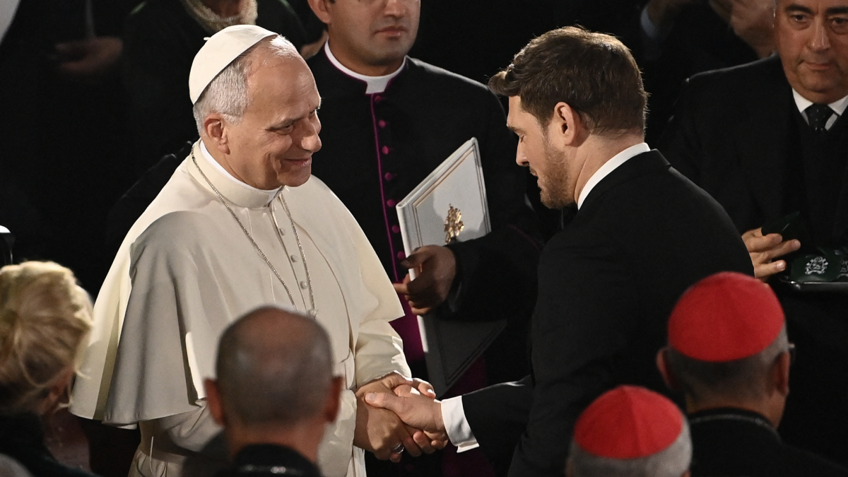 Pope Leo XIV and Michael Bublé