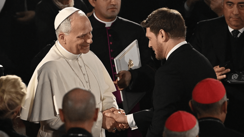 Pope Leo XIV and Michael Bublé