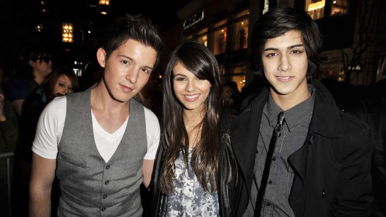Simon Curtis, Victoria Justice and Avan Jogia pose for a photo