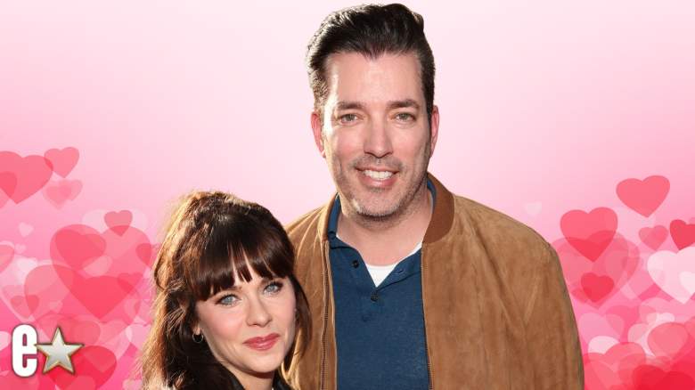 Zooey Deschanel and Jonathan Scott smiling