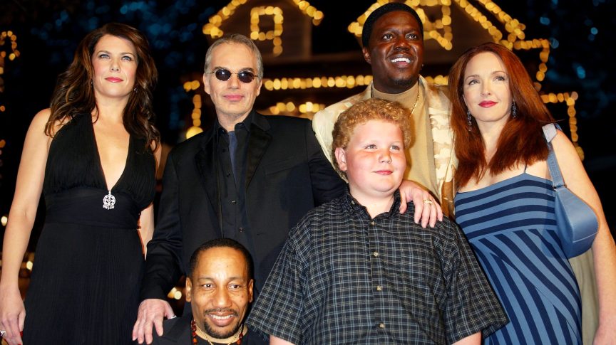 The cast of 'Bad Santa; (2003).