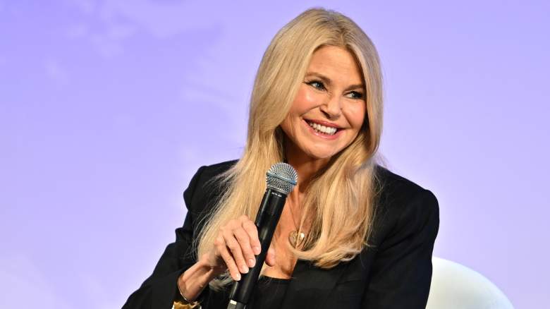 Christie Brinkley smiling onstage