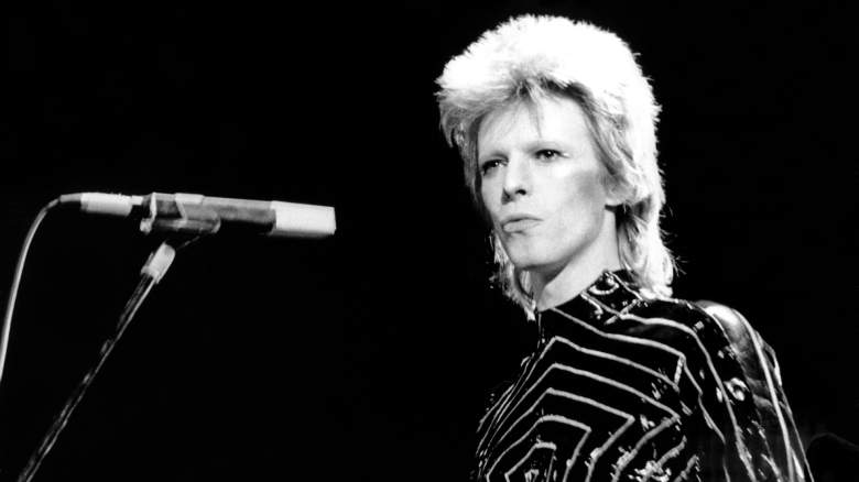 David Bowie performing onstage