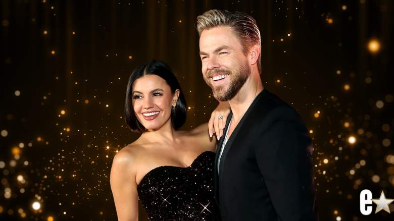 Derek Hough and Hayley Erbert smiling