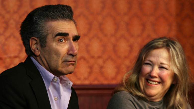 Eugene Levy and Catherine O'Hara speak onstage