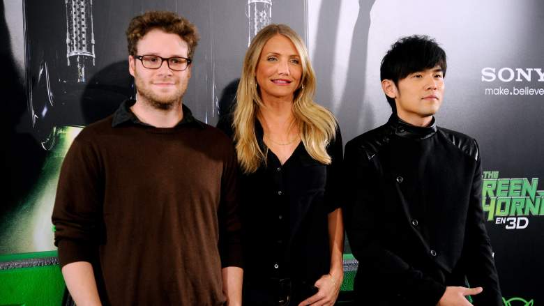 Seth Rogen, Cameron Diaz, and Jay Chou in 2010.