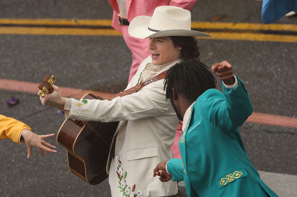 John Foster performs with The Explore Louisiana "Gulf to Gumbo" float during the 137th Rose Parade