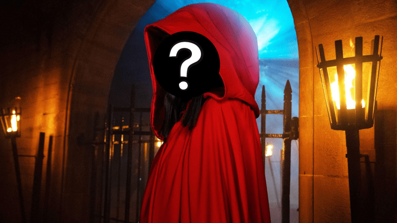 The Secret Traitor red cloak.