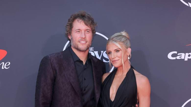 Matthew Stafford and Kelly Hall attend the 2025 ESPY Awards at Dolby Theatre on July 16, 2025