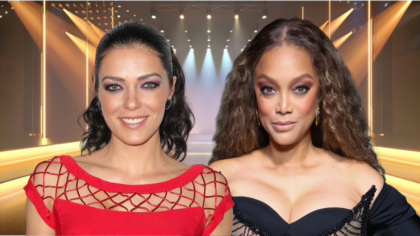 Adrianne Curry and Tyra Banks