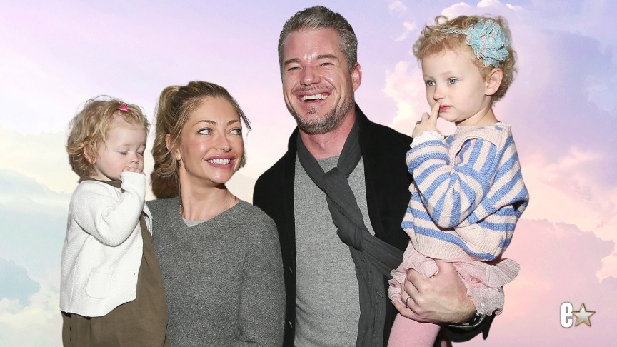 Eric Dane and Rebecca Gayheart pose with their daughters
