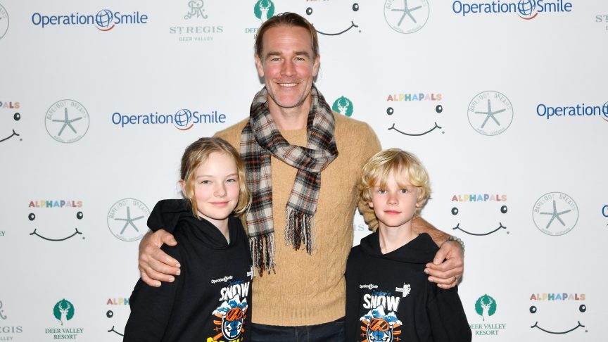 James Van Der Beek with his children