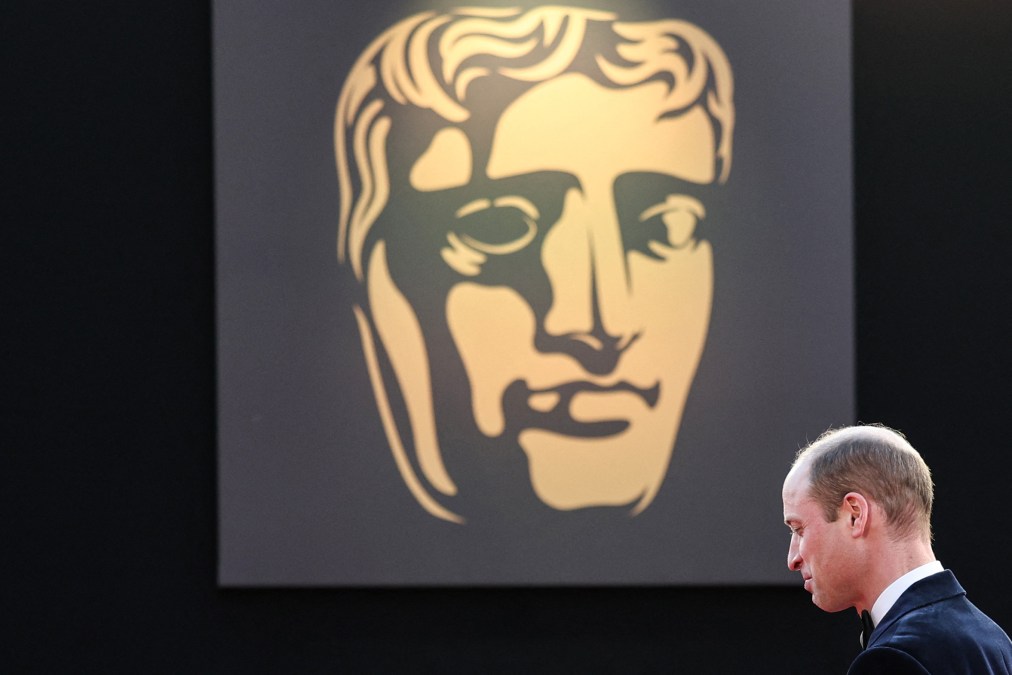 Britain's Prince William, Prince of Wales arrives on the red carpet at the BAFTA British Academy Film Awards at the Royal Festival Hall, Southbank Centre, in London, on February 18, 2024.