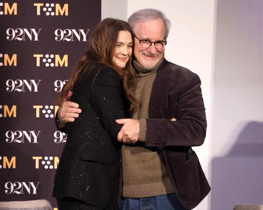 Drew Barrymore with Steven Spielberg in 2025.