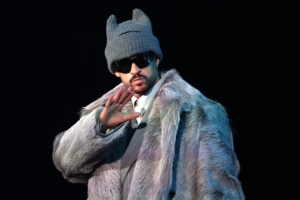 Bad Bunny waving