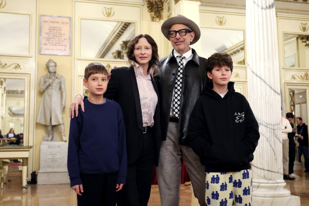 Jeff Goldblum and his family.