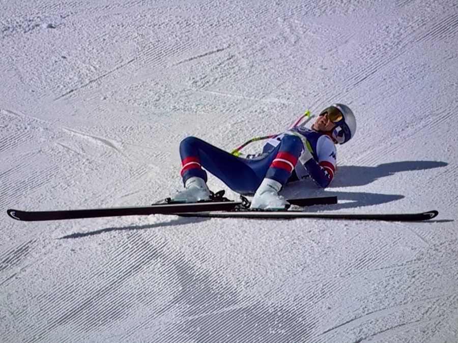 Lindsey Vonn post-accident.