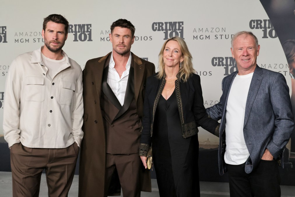 Liam Hemsworth, Chris Hemsworth, Leonie Hemsworth, and Craig Hemsworth