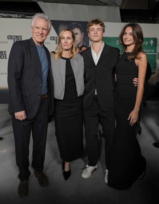 Tate Donovan, Corry Scheuerman, Luc Donovan and a guest
