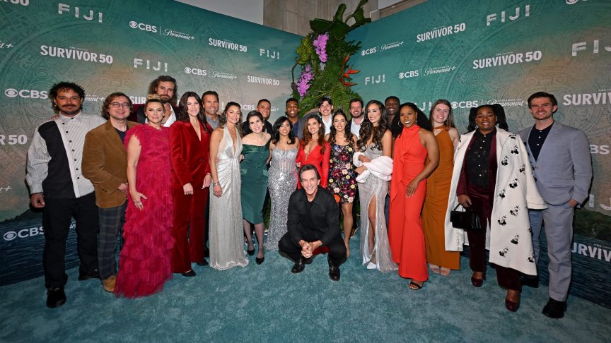 "Survivor 50" contestants and host Jeff Probst