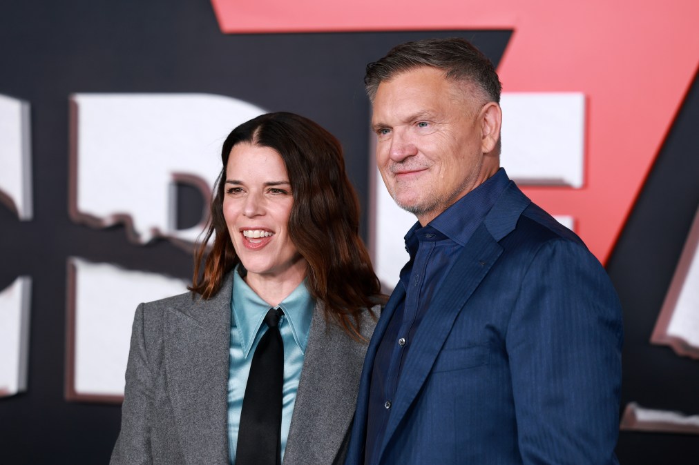 Neve Campbell and Kevin Williamson together at the Scream 7 premiere