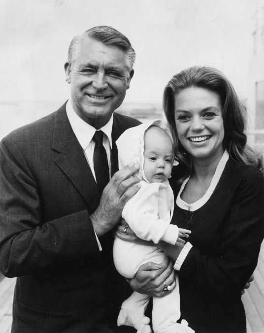 Cary Grant, Dyan Cannon, and Jennifer Grant in 1966.