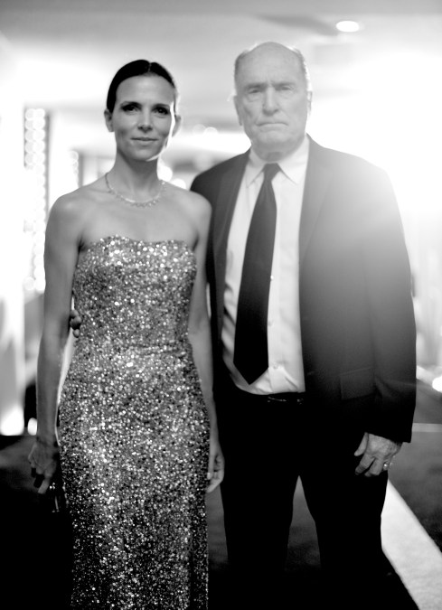 Luciana Pedraza (L) and actor Robert Duvall 