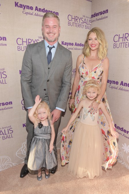Rebecca Gayheart, Eric Dane and their children pose at an event