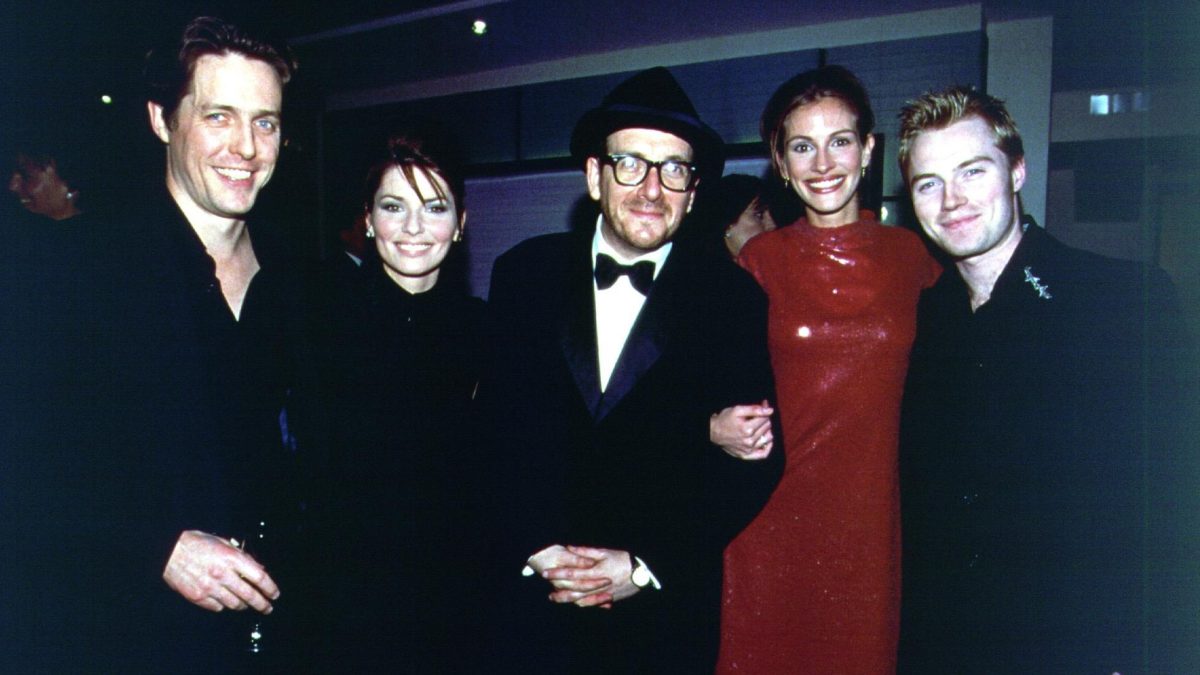 Hugh Grant, Shania Twain, Elvis Costello, Julia Roberts, and Ronan Keating