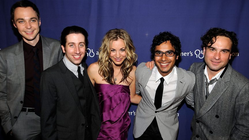 ast members of "The Big Bang Theory" (L-R) Jim Parsons, Simon Helberg, Kaley Cuoco, Kunal Nayyar, Johnny Galecki
