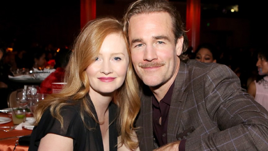 James Van Der Beek and Kimberly Van Der Beek pose for a photo
