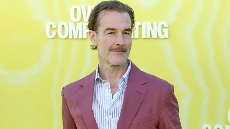 James Van Der Beek arrives at the premiere of Prime Video Series "Overcompensating" at Hollywood Palladium on May 14, 2025 in Los Angeles, California
