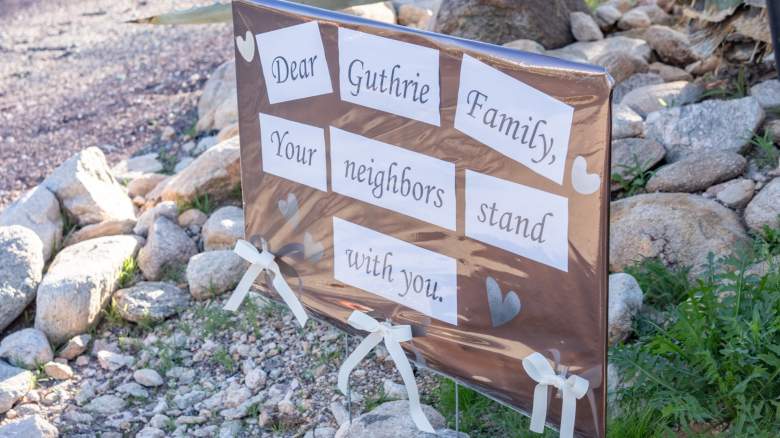 sign supporting Nancy Guthrie and her family