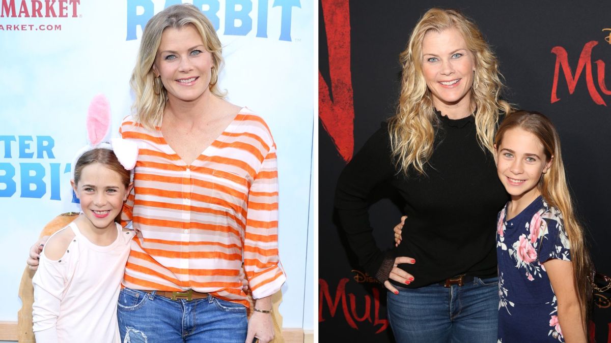 Alison Sweeney with her daughter Megan in 2018 and 2020