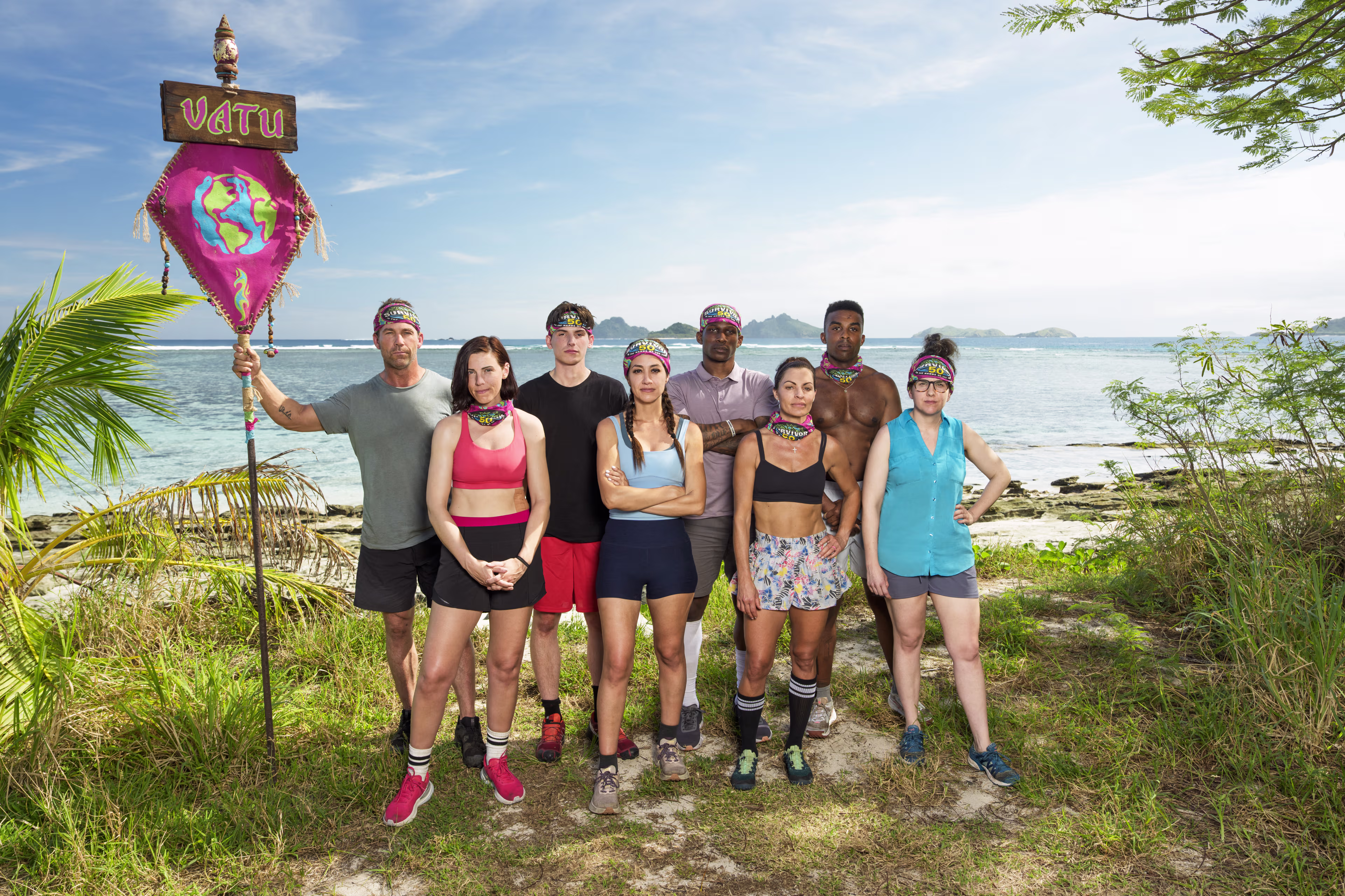 (L-R) Colby Donaldson, Genevieve Mushaluk, Rizo Velovic, Angelina Keeley, Quintavius 'Q' Burdette, Stephenie LaGrossa Kendrick, Kyle Fraser and Aubry Bracco