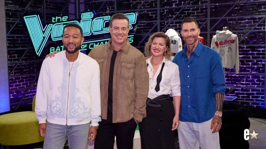 John Legend, Carson Daly, Kelly Clarkson, Adam Levine