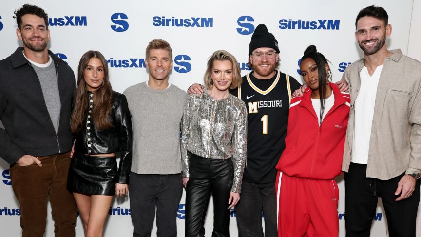 Jesse Solomon, Amanda Batula, Kyle Cooke, Lindsay Hubbard, West Wilson, Ciara Miller and Carl Radke attend SiriusXM's Front Row Series with the cast of Bravo's 'Summer House' at SiriusXM Studios on January 27, 2026