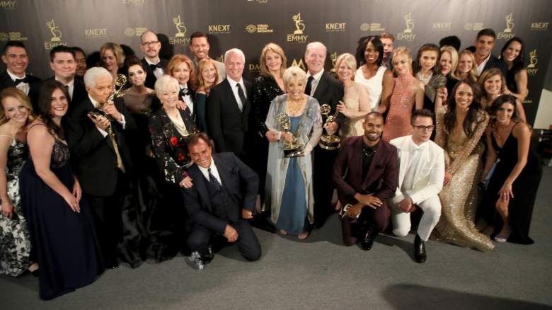 The cast of Days of Our Lives, including Deirdre Hall, at the daytime Emmys in 2018