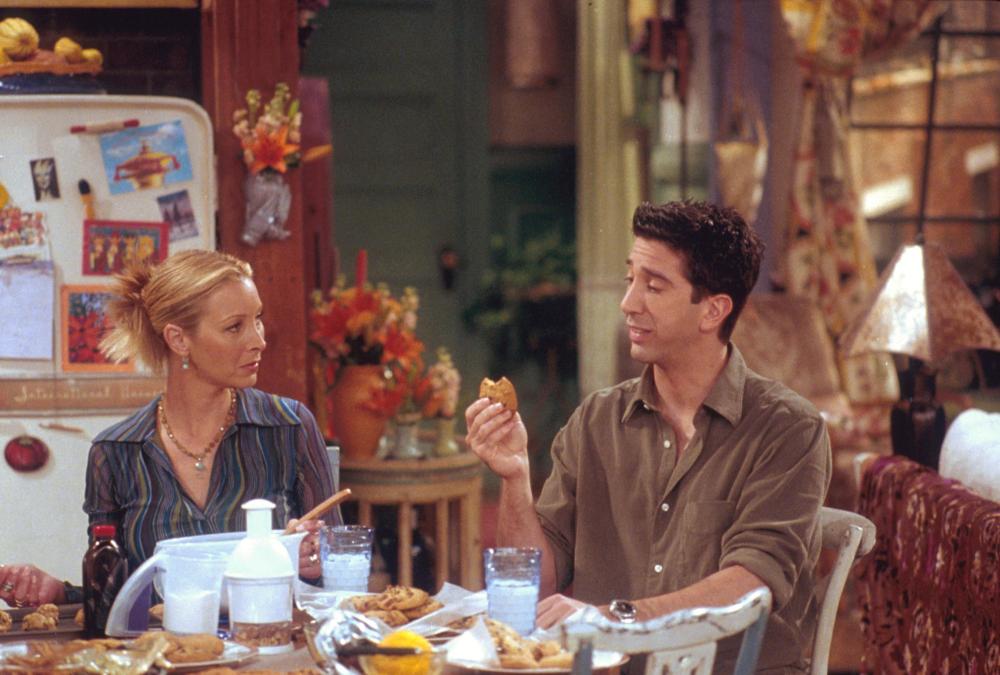 Lisa Kudrow and David Schwimmer appear in "Friends."