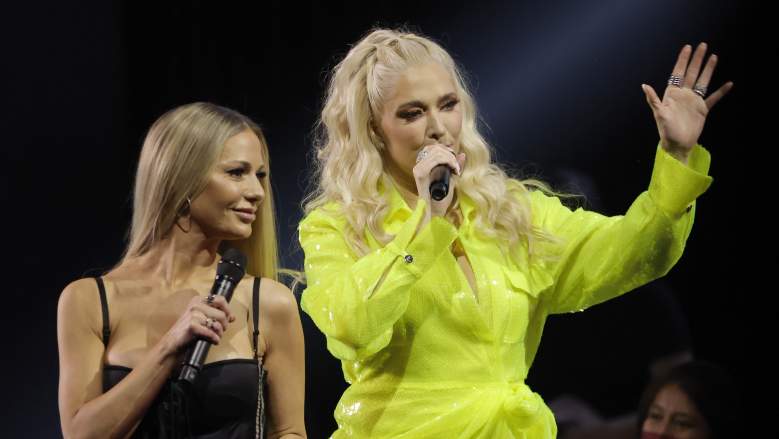 Erika Jayne and Dorit Kemsley pose together on a red carpet