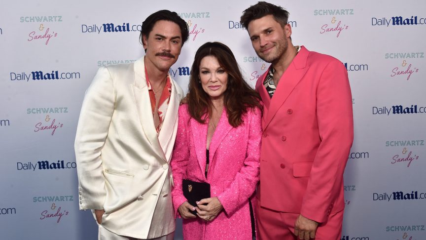Lisa Vanderpump with Tom Sandoval and Tom Schwartz