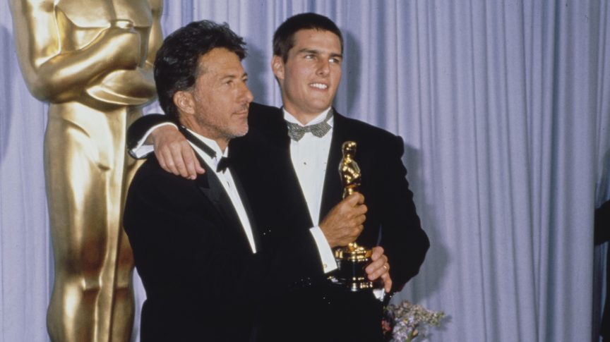 Dustin Hoffman and Tom Cruise in 1989.