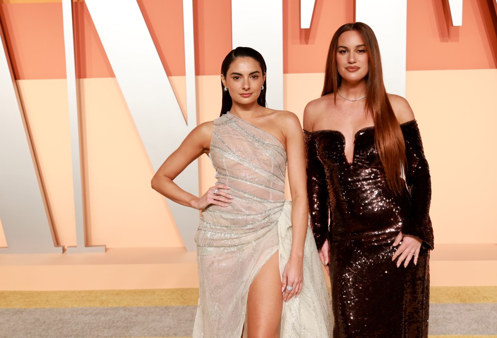 Paige DeSorbo and Hannah Berner attend the 2025 Vanity Fair Oscar Party.